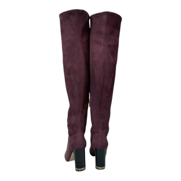 Michael Kors Sabrina Burgundy Leather Over-the-Knee Boots Size 5.5 - Picture 7 of 11